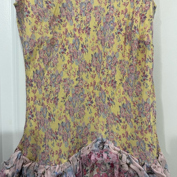 LoveShackFancy Pink Floral Silk Marceline Dress Size 4 US $375 - Picture 4 of 12
